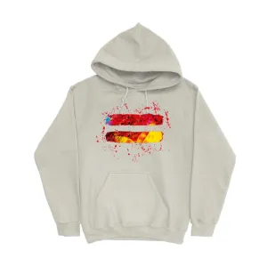 '=' Splatter Hoodie Sand