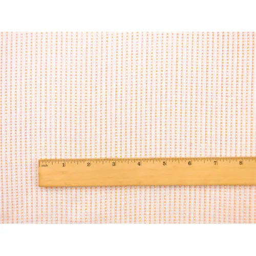 1 1/4 YD PC-White/Neon Orange Rib Woven Fabric