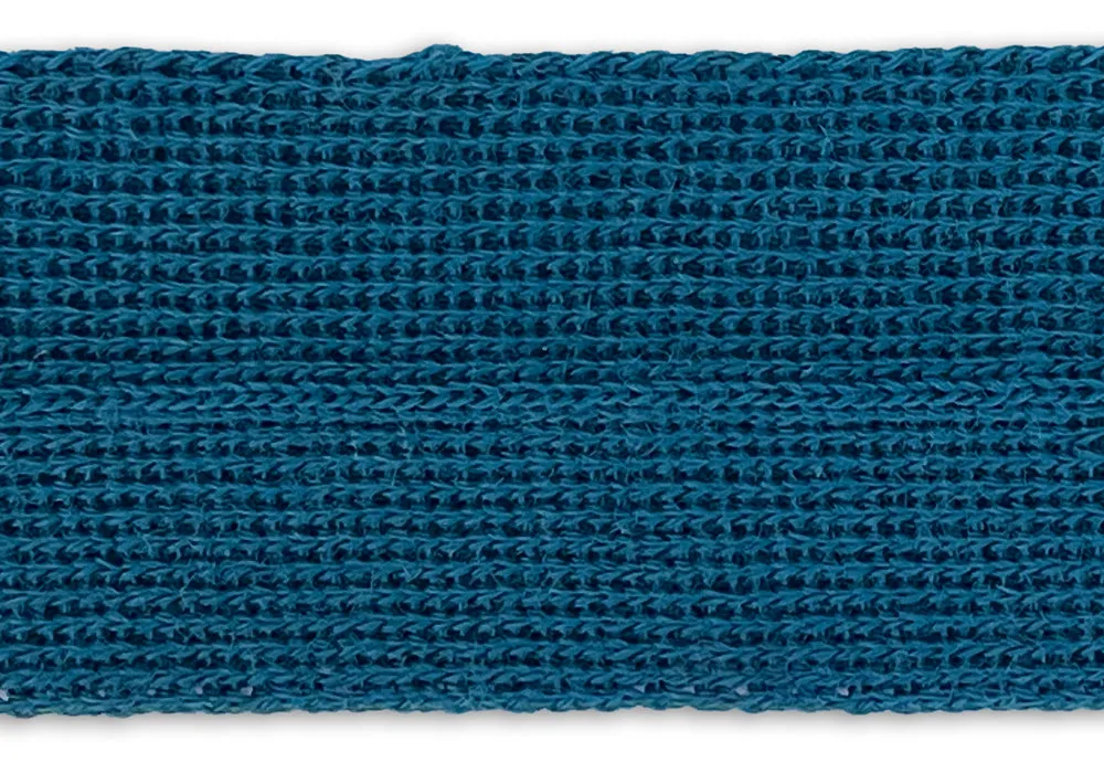 1 3/8" Deep Midcentury Teal Fold-Over Wool Trim (Made in Japan)