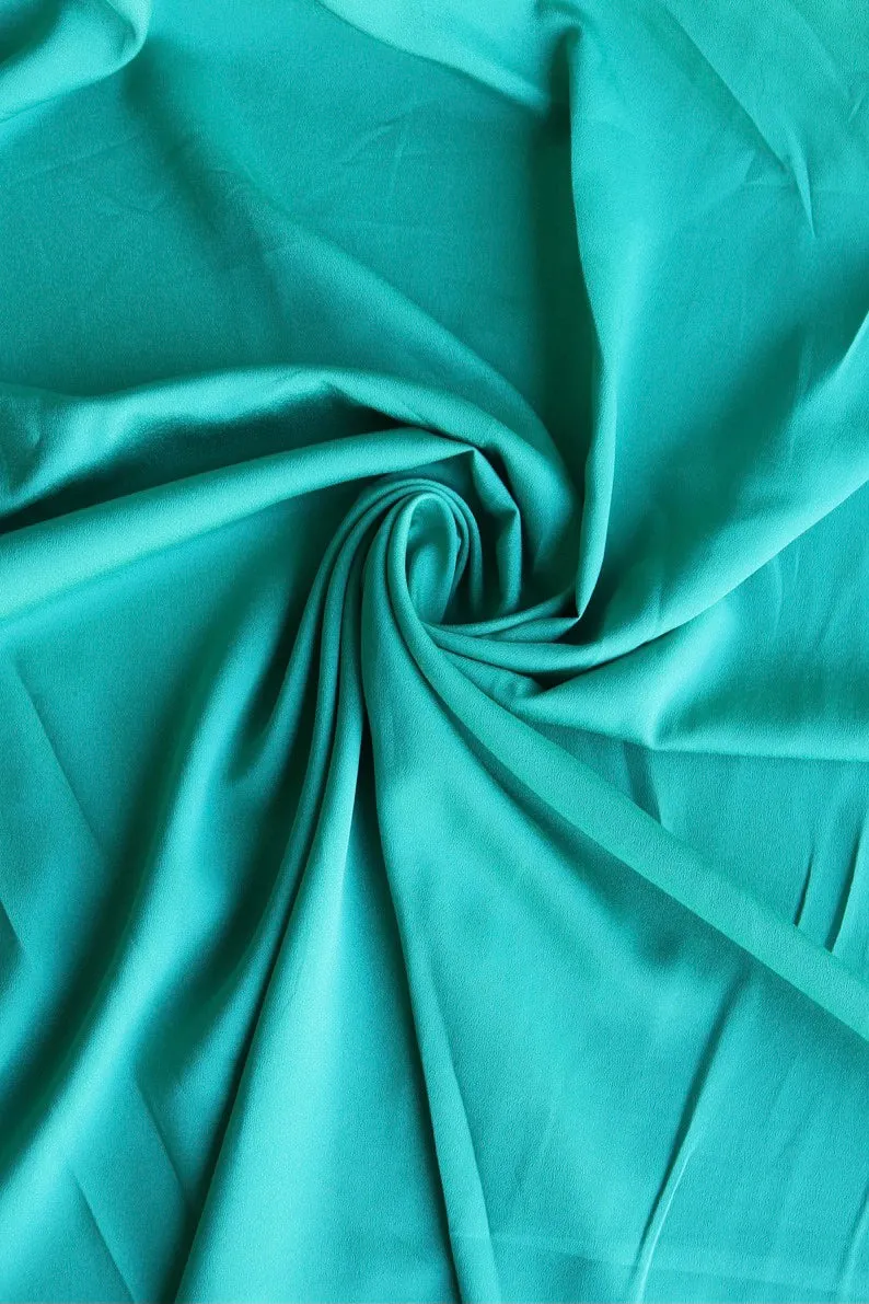 1YD 2IN REMNANT; Jade Crepe De Chine