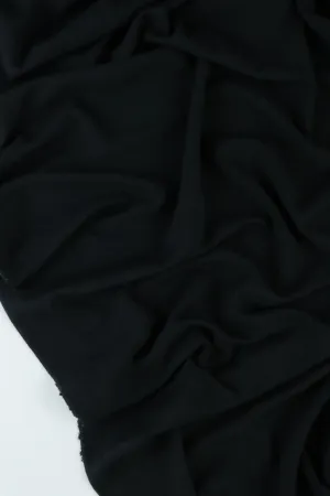 1YD 34IN REMNANT; Black Bamboo Spandex