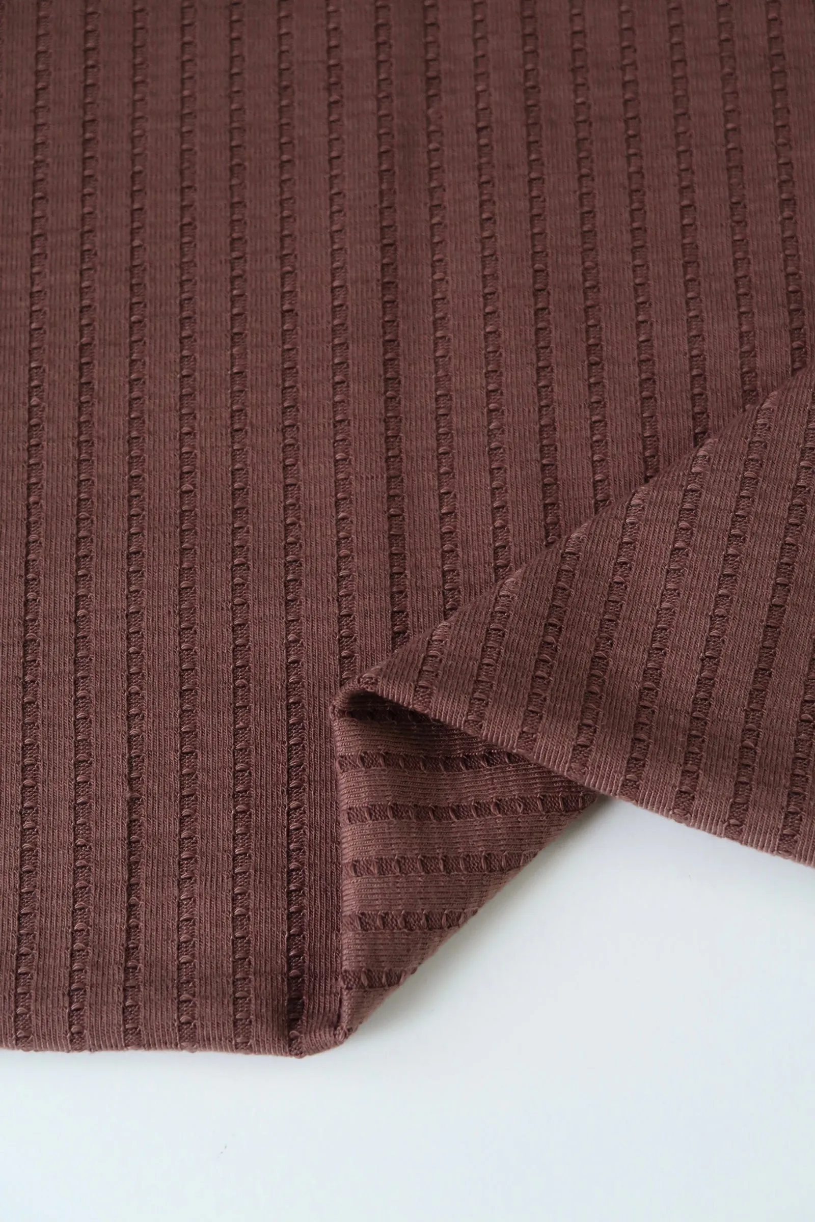 1YD PRECUT; Acorn Nepal Rib Knit