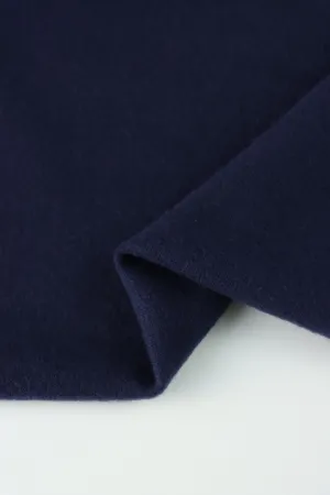 1YD PRECUT; Navy Brushed Sweater Knit