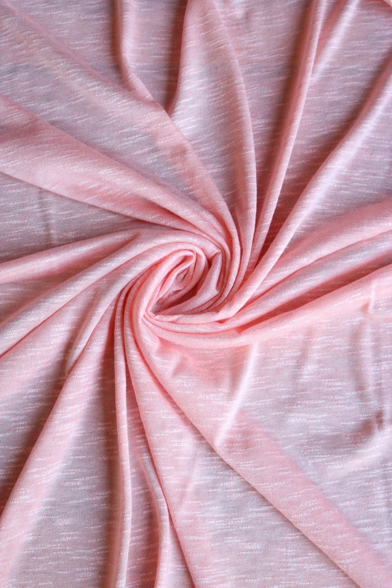 1YD PRECUT; Peach Parfait Copenhagen Melange Twist Jersey