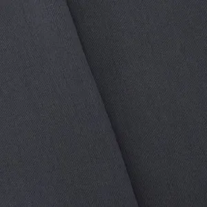 2 3/8 YD PC--Midnight Navy Blue Wool Blend Twill Suiting Fabric