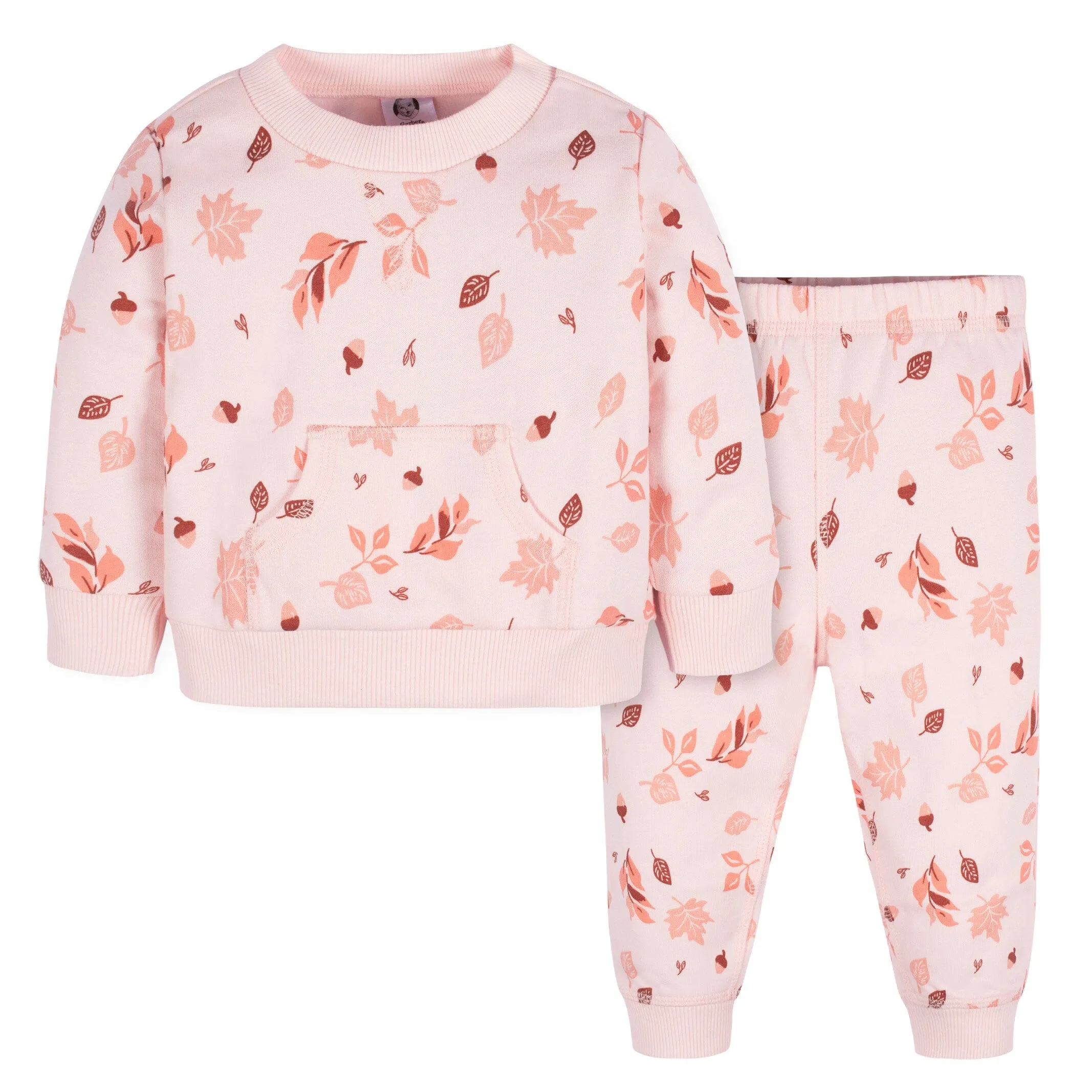 2-Piece Baby & Toddler Girls Foliage Sweatshirt & Pant Set