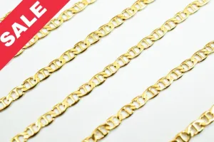 2mm Gold Plated* tarnish resistant chain 18k gfc015 sold by foot