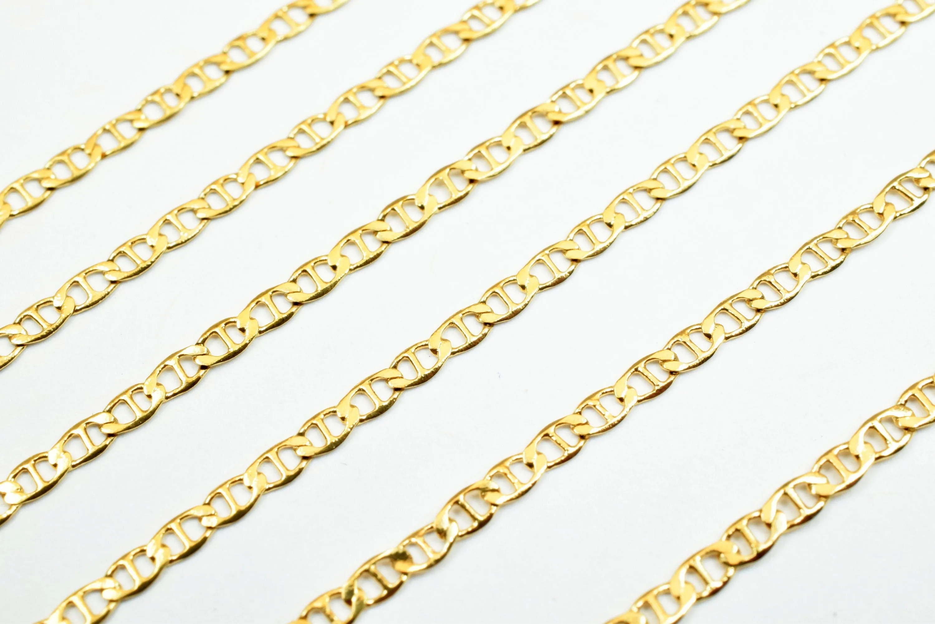 2mm Gold Plated* tarnish resistant chain 18k gfc015 sold by foot