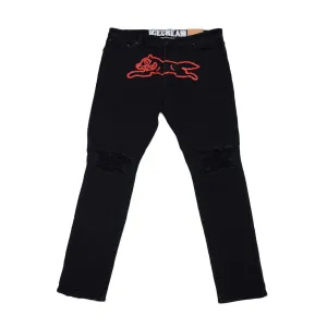 411-9101 BLACK RUNNING DOG JEAN BLACK JEAN