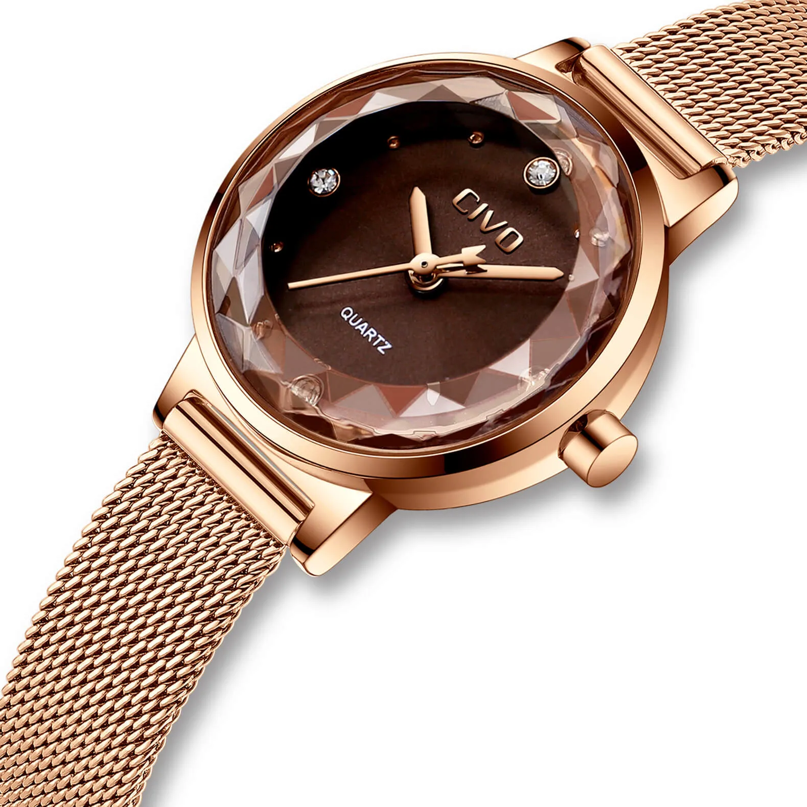 8024C | Quartz Women Watch | Mesh Band