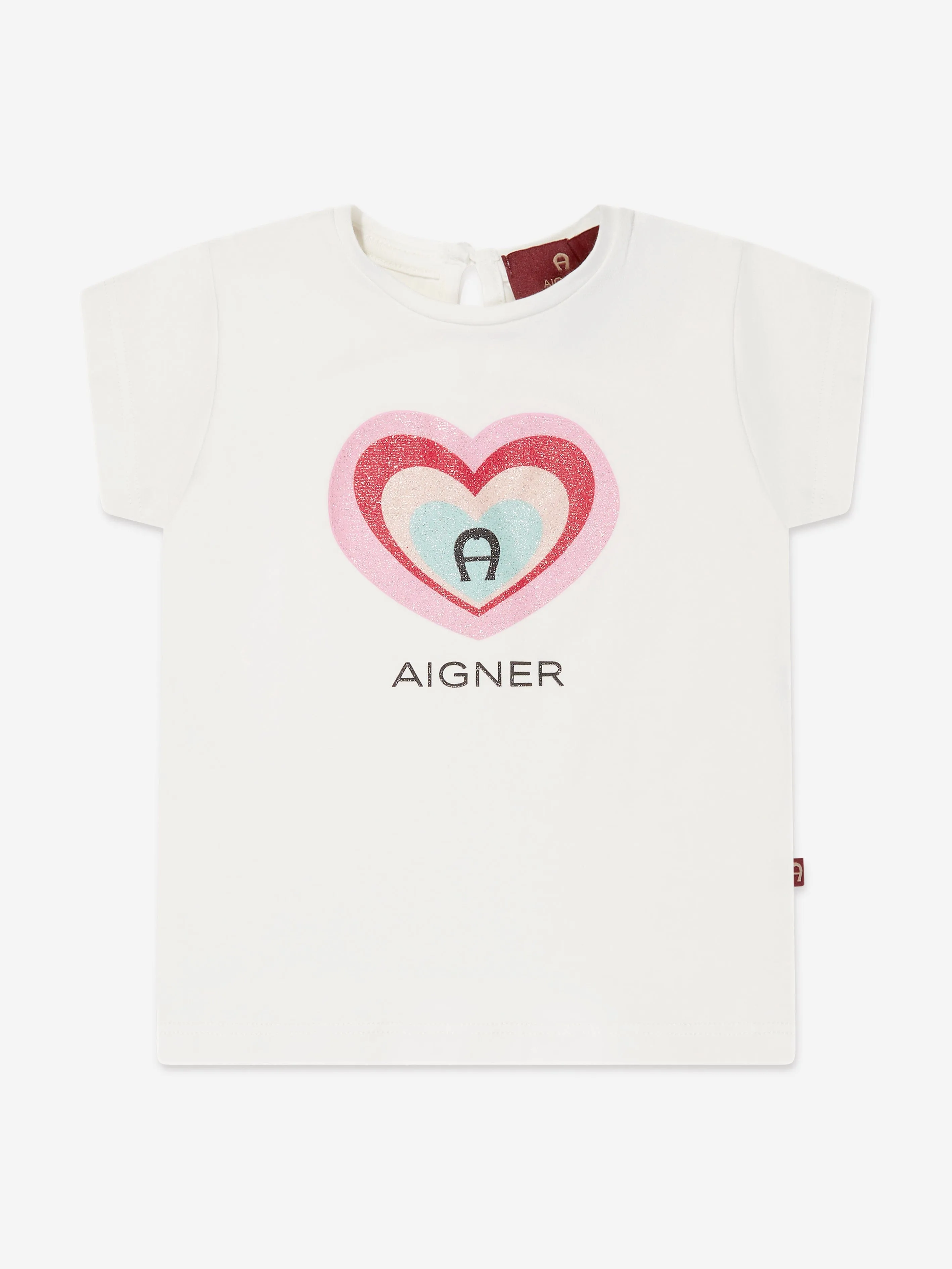 Aigner Baby Girls Logo T-Shirt in Ivory