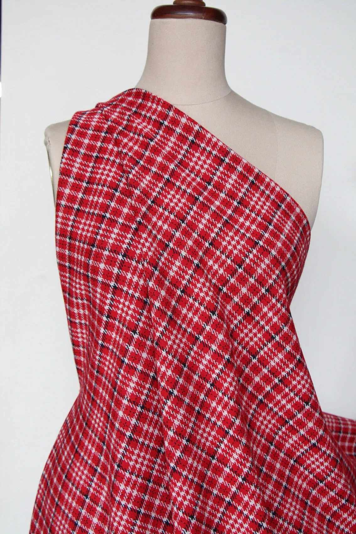 Alexa Red Check Knit