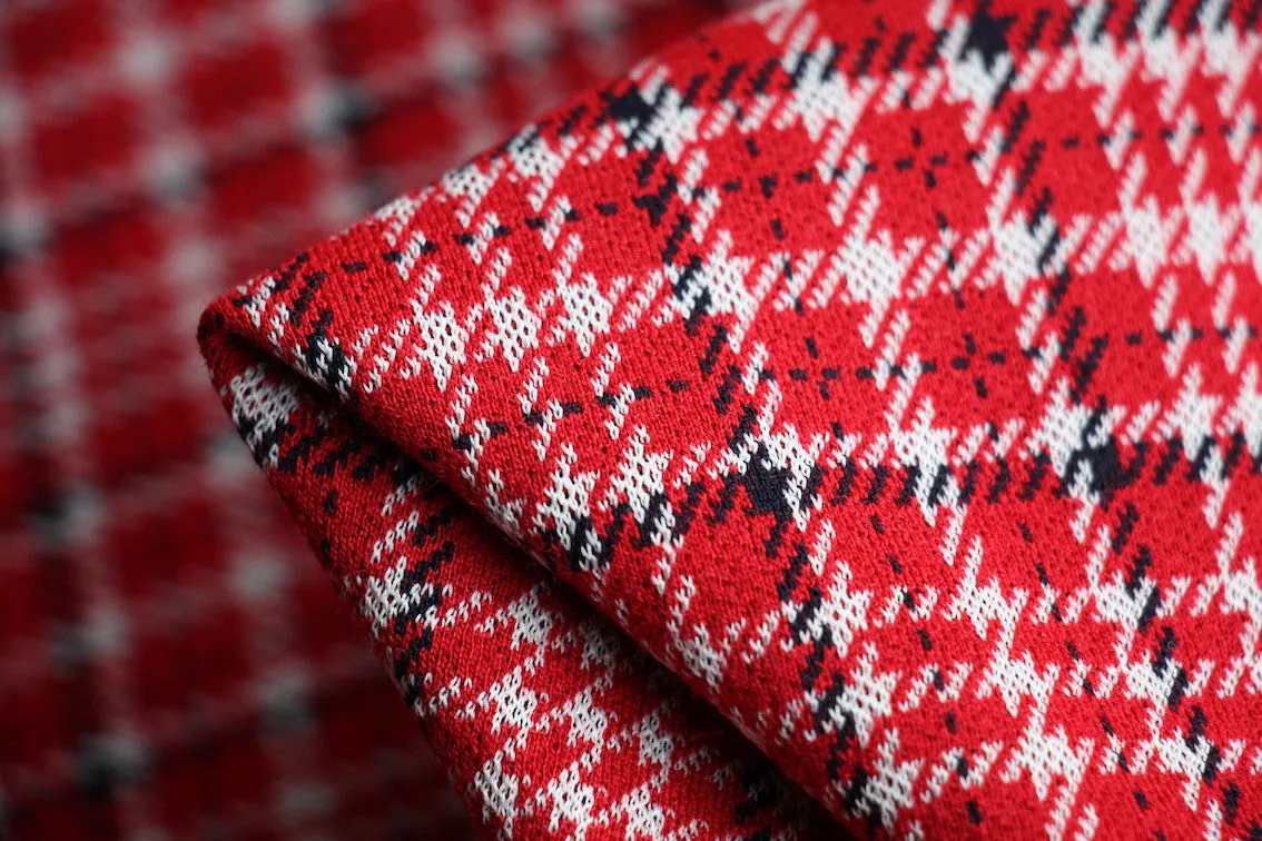 Alexa Red Check Knit