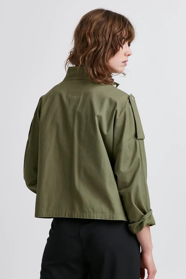 Avika Cropped Jacket (Khaki)