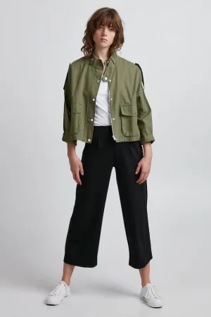 Avika Cropped Jacket (Khaki)