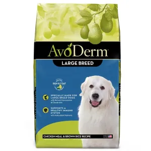 AvoDerm Natural Chicken Meal & Brown Rice Formula Large Breed Dry Dog Food