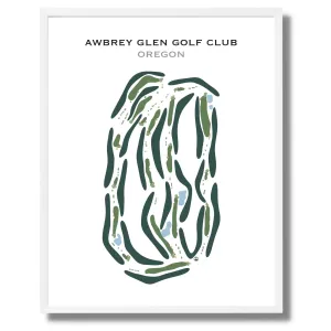 Awbrey Glen Golf Club, Oregon - Printed Golf Course