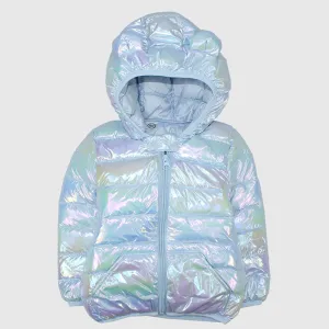 Baby Blue Unisex Long-Sleeved Waterproof Hooded Jacket