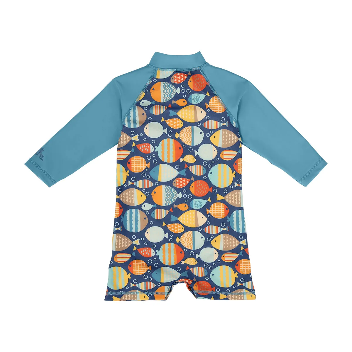 Baby Boy's Long Sleeve Swim Romper