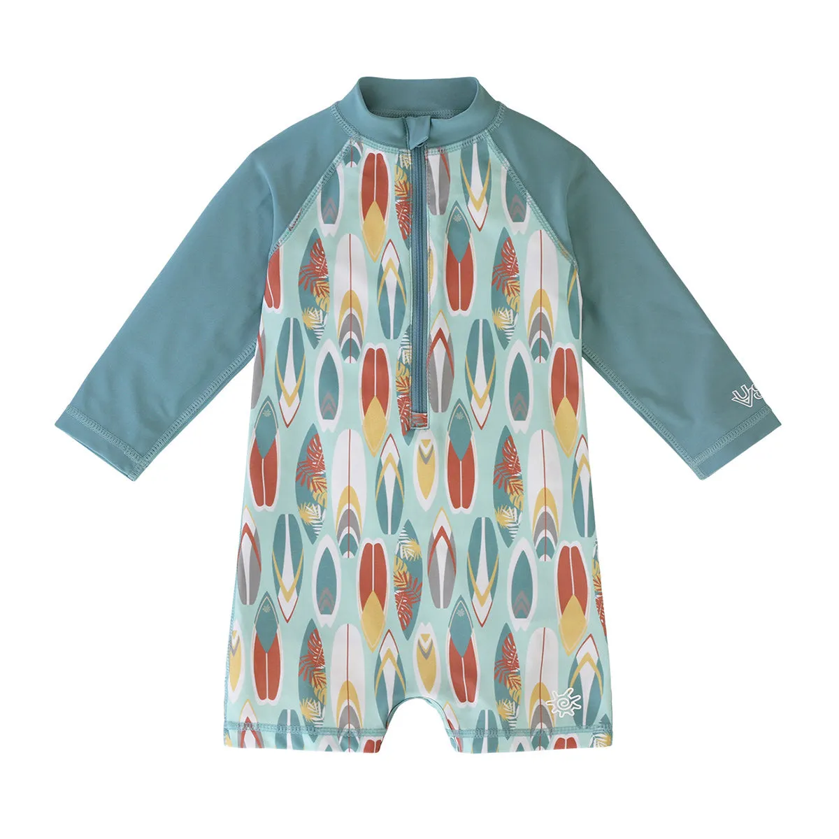 Baby Boy's Long Sleeve Swim Romper