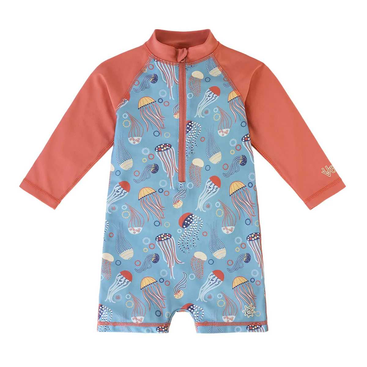 Baby Boy's Long Sleeve Swim Romper