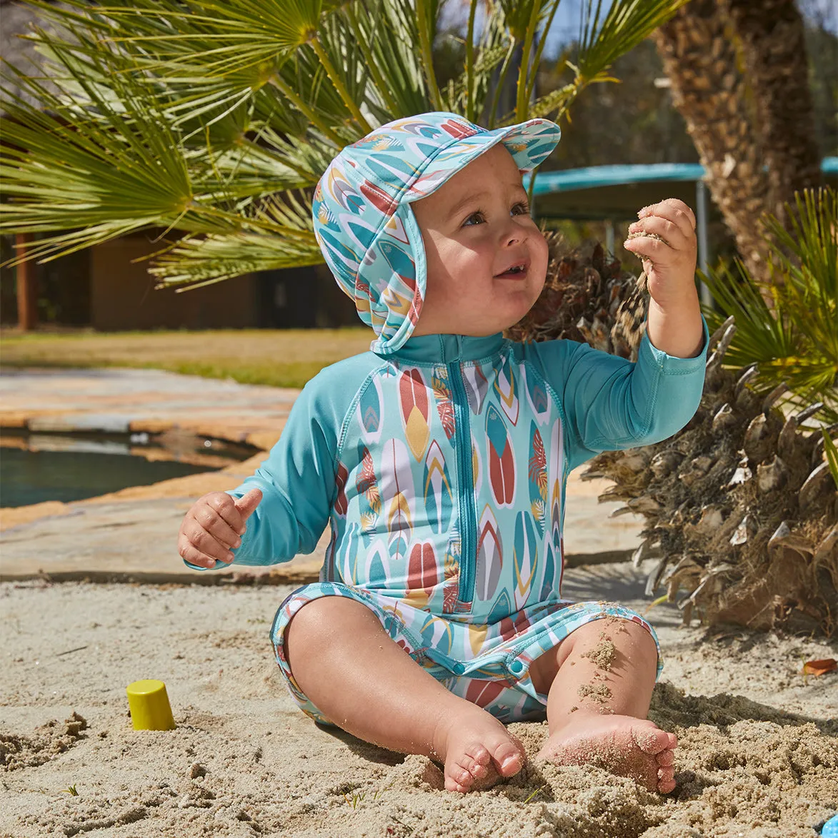 Baby Boy's Long Sleeve Swim Romper