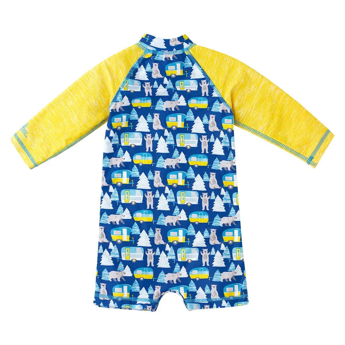 Baby Boy's Long Sleeve Swim Romper