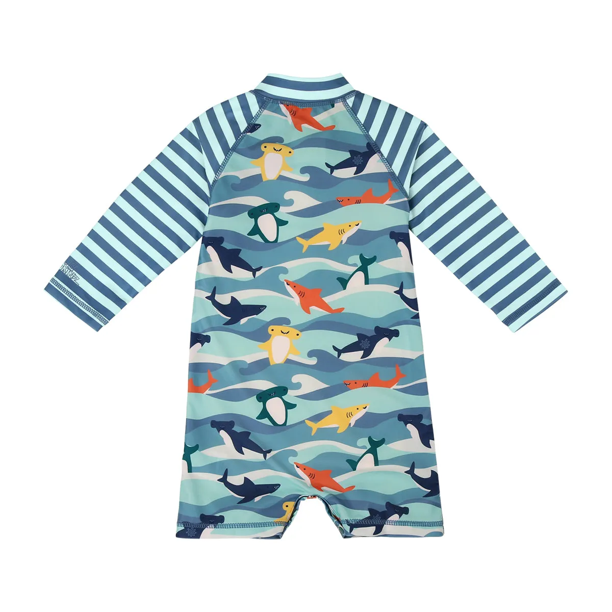 Baby Boy's Long Sleeve Swim Romper