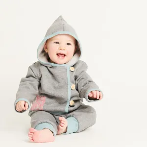 Baby Hoodie Jacket "Sweat Grey/Dandelion Pink"