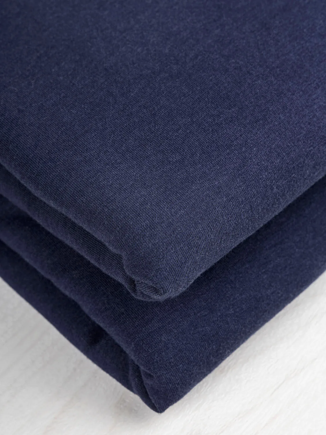 Bamboo Cotton Stretch Fleece - Cobalt