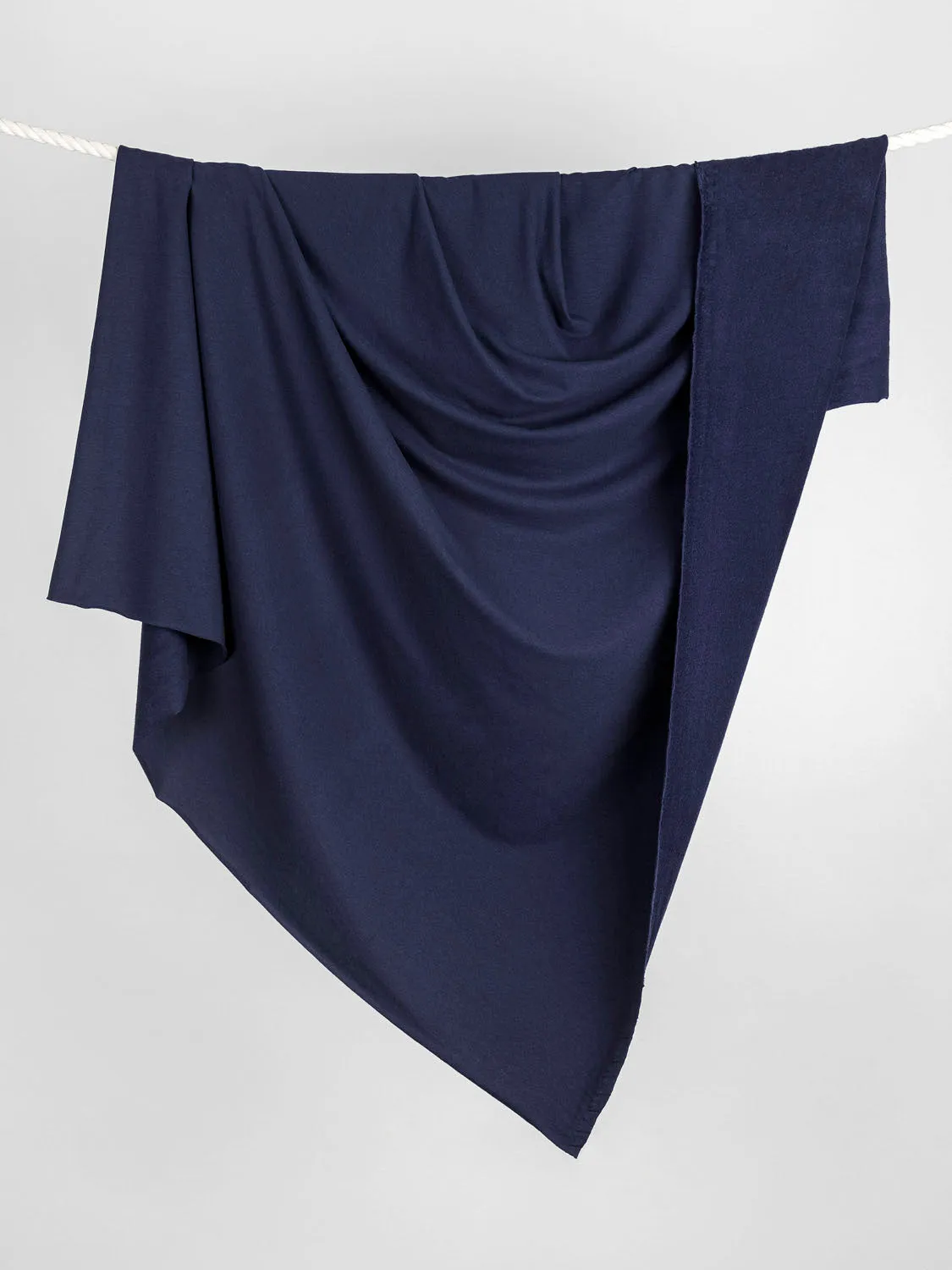 Bamboo Cotton Stretch Fleece - Cobalt