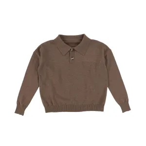 Bamboo Walnut Knit Polo [Final Sale]