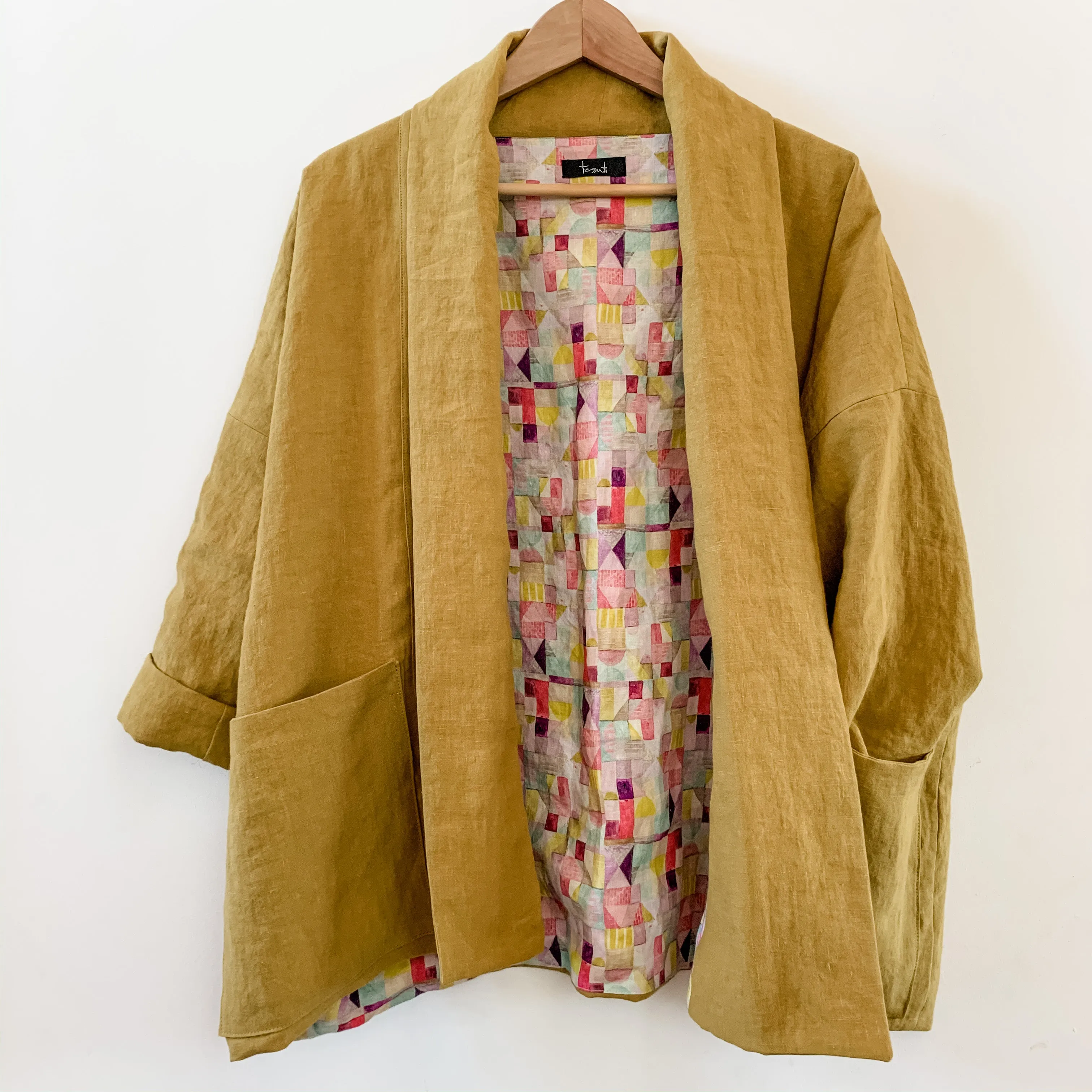 Bedford Mustard Washed Linen