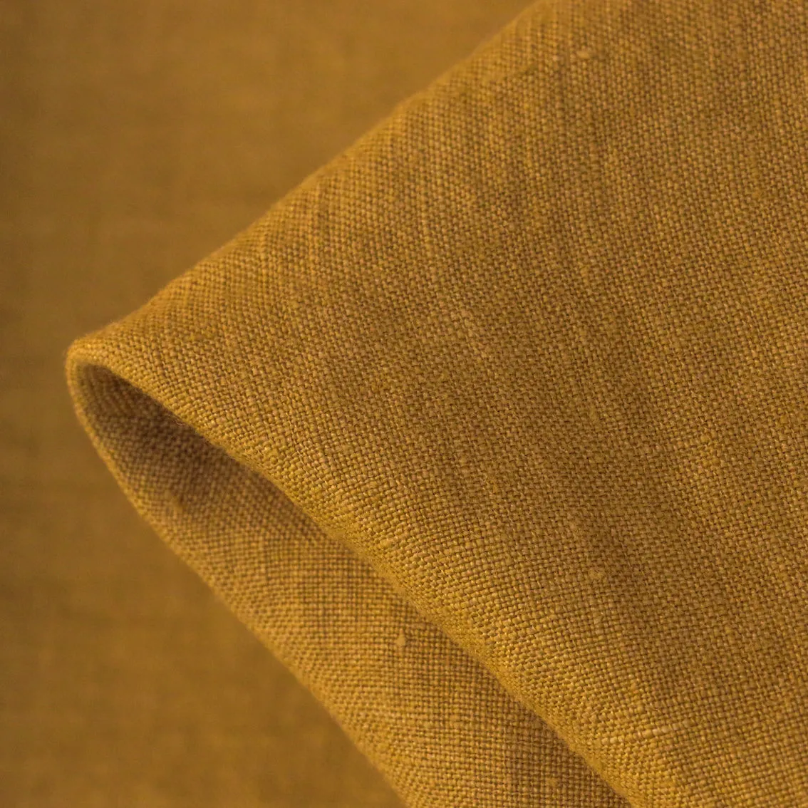 Bedford Mustard Washed Linen