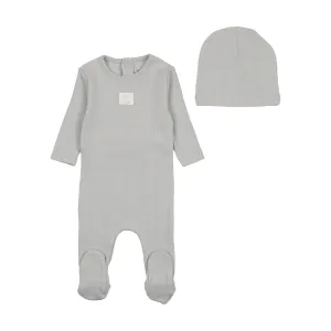 Bee & Dee Powder Blue Pointelle Carriage Footie   Beanie