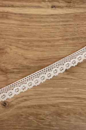 Beige .75" Wide Crochet Lace Trim