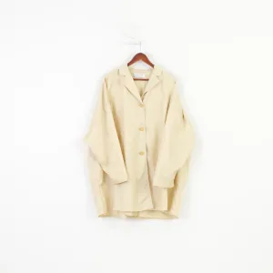 Bernd Berger Women 38 M Coat Yellow Shiny Nylon Pockets Waterproof Oversize Vintage Top