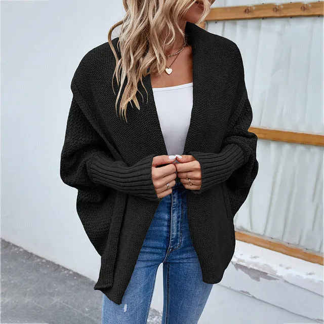 BerryBetty - Casual Batwing Sleeve Cardigan