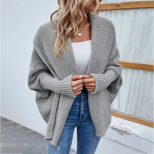 BerryBetty - Casual Batwing Sleeve Cardigan