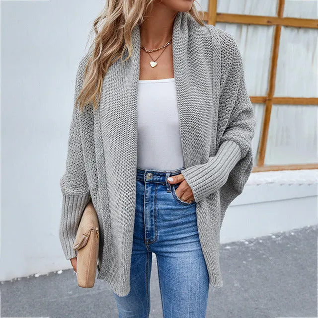 BerryBetty - Casual Batwing Sleeve Cardigan