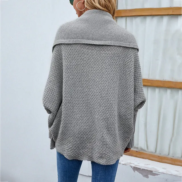 BerryBetty - Casual Batwing Sleeve Cardigan