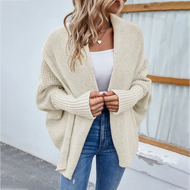 BerryBetty - Casual Batwing Sleeve Cardigan