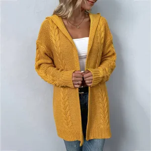 BerryBetty - Casual Hooded Knitted Cardigan