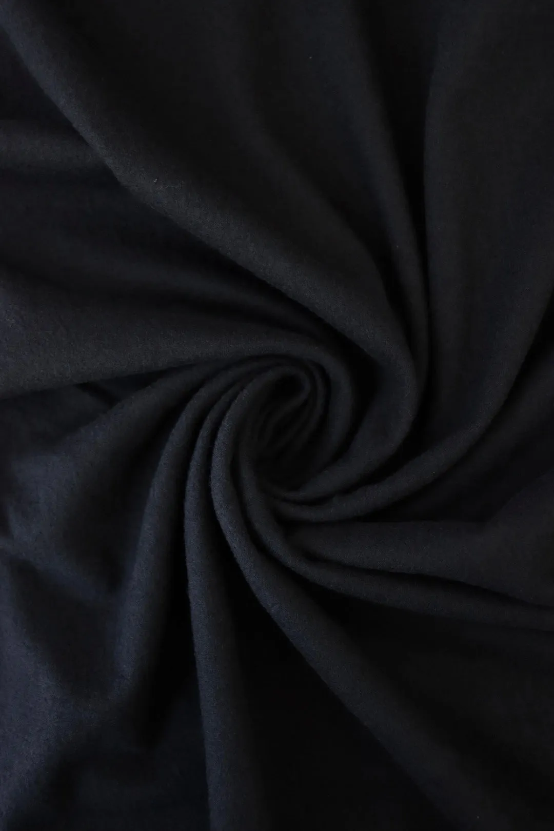 Black Bellevue Brushed Wool Knit | By The Half Yard