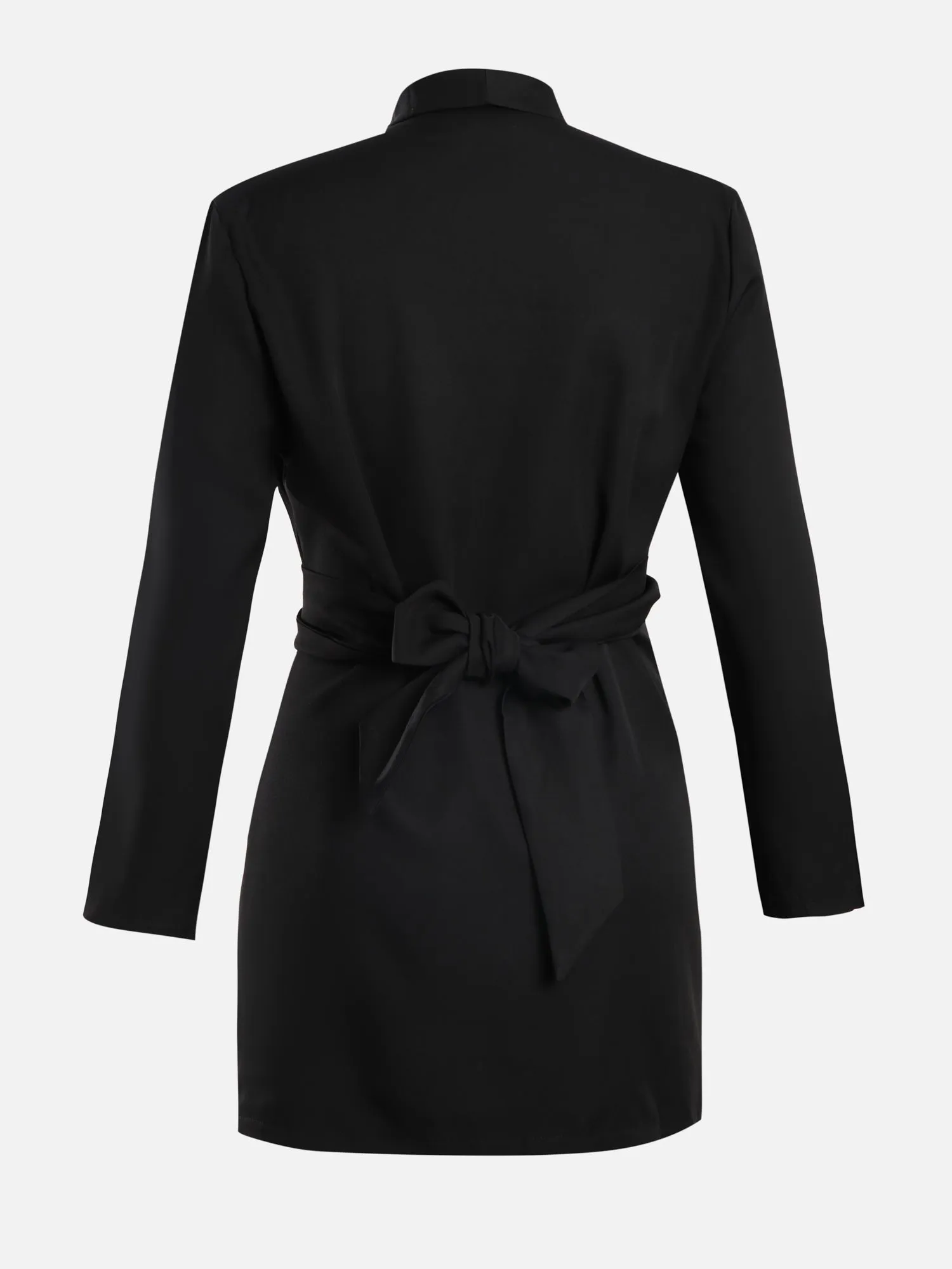 Black Drapped Blazer Dress