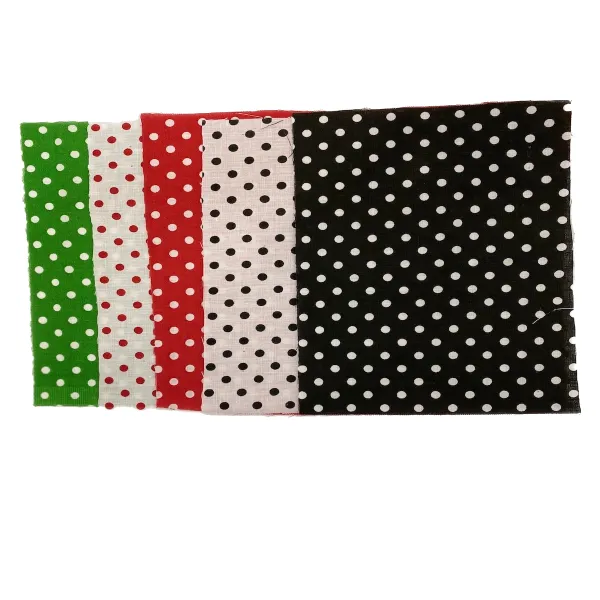 Black White Mini Polka Dot Poly Cotton Fabric