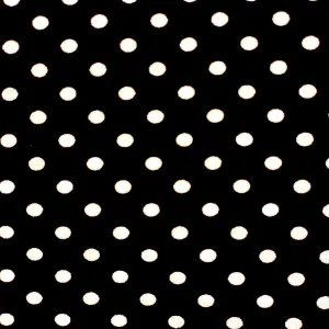 Black White Mini Polka Dot Poly Cotton Fabric