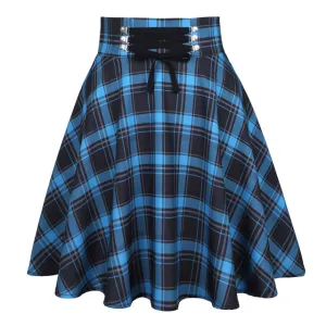 Blue Plaid Skirt