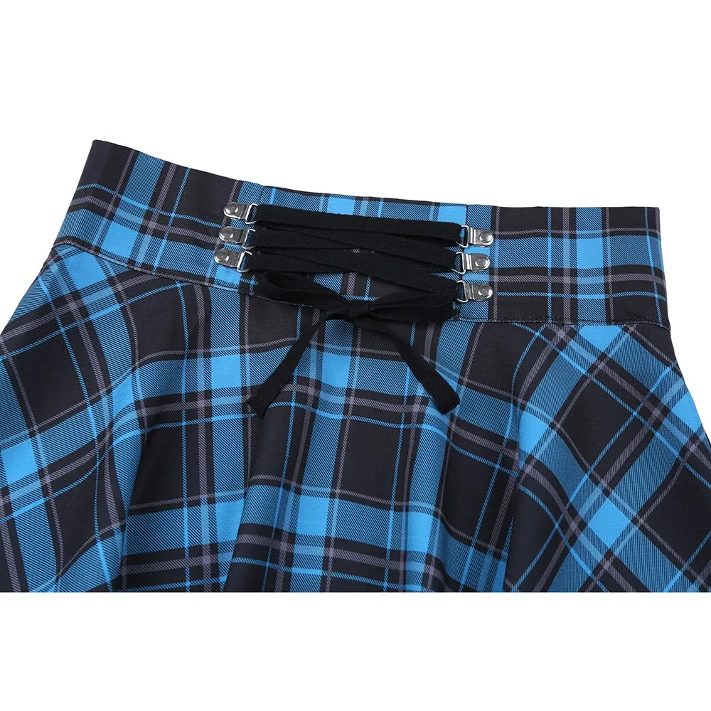 Blue Plaid Skirt