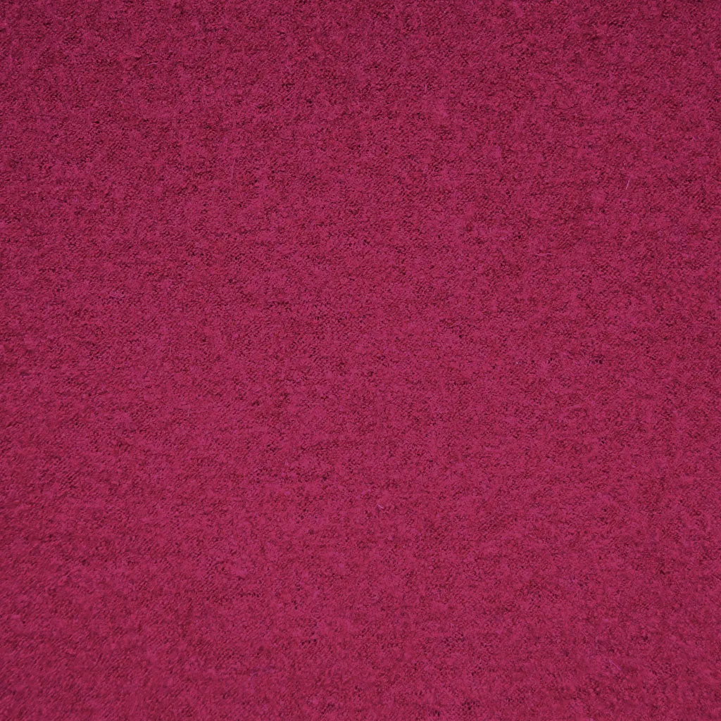 Boiled Wool Blend Coating Raspberry